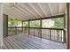 Charming back porch overlooking a lush backyard and neighborhood views at 1801 Sagamore Ct, Raleigh, NC 27604