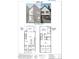Layout of Unit A2 including dimensions for the first floor, second floor, and front elevation at 1804 Pershing Rd, Raleigh, NC 27608