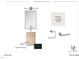 Powder bath design showcasing a modern mirror, sleek lighting fixture, and stylish hardware detailing at 1804 Pershing Rd, Raleigh, NC 27608