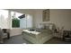 Bright bedroom with a scenic window view, cozy chair, and a comfortable bed at 1806 Pershing Rd, Raleigh, NC 27608