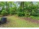 Lush backyard with mature trees at 2 Capri Ter, Durham, NC 27703