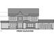 Detailed front elevation showcasing the symmetrical design and two-car garage at 2395 Herbert Akins Rd, Fuquay Varina, NC 27526