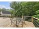 Spacious back deck with a view of the surrounding trees and backyard at 2705 Vestry Way, Raleigh, NC 27613