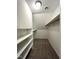 Walk-in closet with shelving, carpet and natural light at 3110 Fieldstone Ln, Mebane, NC 27302