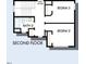 Upstairs floor plan displays two bedrooms, a full bath, and an attic access point at 339 Parkland Dr, Pittsboro, NC 27312