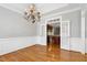 Spacious dining room leads to a kitchen with stainless steel appliances at 4005 Olde Waverly Way, Fuquay Varina, NC 27526