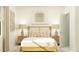 Bedroom featuring a stylish bed, with bedside tables, lamps, and wall art at 540 Morning Light Dr, Angier, NC 27501