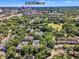 Community aerial view with landmarks highlighted, showing location of pool, park, and downtown proximity at 700 Bishops Park Dr # 302, Raleigh, NC 27605