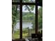 Scenic lake view framed by a large window, offering a serene and picturesque vista at 7483 Danford Rd, Burlington, NC 27215