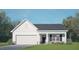 Charming single-story home with a well-manicured lawn, attached garage, and inviting front porch at 806 Comice Pear Way, Willow Springs, NC 27592