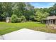 Expansive backyard featuring lush lawn and mature trees at 8133 Holly Forest Rd, Wake Forest, NC 27587