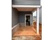 Home entryway with blue siding and white trim at 829 Ottawa Dr, Garner, NC 27529