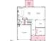 First floor layout showcasing an open kitchen, dining area, and a two-car garage at 925 Kinglet House Rd, Knightdale, NC 27545