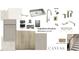Design selections featuring cabinetry, appliances, flooring, and fixtures at 925 Kinglet House Rd, Knightdale, NC 27545