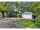 Charming home with mature trees, a detached garage, and a driveway, offering a picturesque setting at 102 W Weatherspoon St, Sanford, NC 27330
