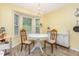 Cozy breakfast nook with table, chairs, bay window, and natural light at 110 Oak Park Dr, Benson, NC 27504