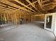 Spacious living room under construction shows the framing and structure before the walls are up at 136 Tuskeegee Dr, Smithfield, NC 27577