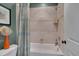 Bathroom including tub, shower, and toilet with decorative shower curtain at 137 Cofield Cir, Durham, NC 27707