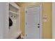 Entryway with built-in bench and hooks offering stylish and practical storage at 137 Cofield Cir, Durham, NC 27707
