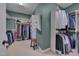 Spacious walk-in closet with built-in shelving and ample storage space at 137 Cofield Cir, Durham, NC 27707