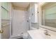 Bathroom featuring a shower, toilet, and vanity with modern fixtures at 1405 Kenbrook Dr, Garner, NC 27529