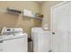 Well-lit laundry room with modern washer and dryer at 182 Brendamoore Ct, Fuquay Varina, NC 27526