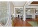 Inviting living room featuring hardwood floors, fireplace, and open layout at 182 Brendamoore Ct, Fuquay Varina, NC 27526