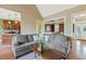 Comfortable living room opens to the kitchen and dining area at 182 Brendamoore Ct, Fuquay Varina, NC 27526