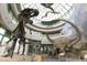 Museum interior with dinosaur skeletons and unique architectural design at 200 S Pettigrew St, Raleigh, NC 27610