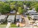 Aerial view of new construction homes, showcasing neighborhood and street layout at 2321 Turners Aly, Raleigh, NC 27607