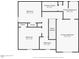 Floor plan of bedrooms, bathrooms, closets, and stairs, offering a detailed layout of the property at 234 Lars Ln, Garner, NC 27529
