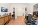 Spacious office with hardwood floors and a calming aesthetic at 2404 Azalea Dr, Durham, NC 27703