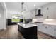 Modern kitchen with a central island, stainless steel appliances, and stylish cabinetry at 2617 Packhouse Rd, Zebulon, NC 27597