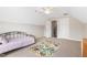 Cozy bedroom showcasing sloped ceilings, carpeted floors, and ceiling fan at 4001 Bostwyck Dr, Fuquay Varina, NC 27526