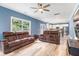 Spacious living area leading into open kitchen, great for entertaining at 4001 Bostwyck Dr, Fuquay Varina, NC 27526