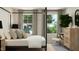 Serene bedroom with stylish decor, large windows for natural light, and a canopy bed at 4308 Hunters Brook Run, Raleigh, NC 27616