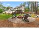Backyard with a charming fire pit area and chairs that's perfect for outdoor gatherings at 4412 Thistlehill Ct, Raleigh, NC 27616