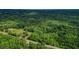 Expansive aerial view of heavily wooded acreage, surrounding neighboring homes and open roads at 578 Jeffries Cross Rd, Burlington, NC 27217