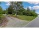 Gravel drive leading to a quiet residence situated on a large lot of manicured land at 578 Jeffries Cross Rd, Burlington, NC 27217