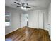 Bright bedroom featuring hardwood floors and natural light at 600 Cecil St, Durham, NC 27707