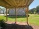 Back yard view from underneath the deck at 1004 Regalia Rd # 3, Durham, NC 27713