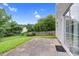 A backyard that features a patio that leads to a large, green yard at 105 Walehurst Ridge Dr, Angier, NC 27501