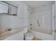 Bathroom features a shower and sink with cabinet storage at 1109 N Pinkston St. St, Henderson, NC 27536