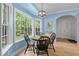 Charming dining area with natural light and a view of the outdoors, perfect for enjoying meals at 118 Cavendish Ct, Hillsborough, NC 27278