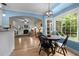 Open dining area with backyard view and access to the living room, perfect for modern living at 118 Cavendish Ct, Hillsborough, NC 27278