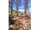 Backyard featuring a wooded fence, mature trees, and foliage at 141 Jones Franklin Rd # G, Raleigh, NC 27606