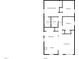 Floorplan with kitchen, dining area, living room, bathrooms and bedrooms at 216 E Hinton St, Clayton, NC 27520