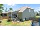 Backyard featuring a patio area with a fire pit and grill, as well as a trampoline at 240 Paddy Ln, Youngsville, NC 27596