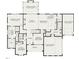 Detailed floor plan showcasing the primary suite, kitchen, and three-car garage at 25 Alex Farm Ct, Zebulon, NC 27597