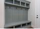Functional mudroom with coat hooks, cubbies, and bench for storage and organization at 25 Alex Farm Ct, Zebulon, NC 27597